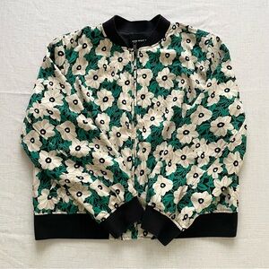 Who What Wear Floral Jacket with Green and Black